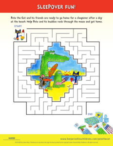 Pete the Cat and the Bedtime Blues: Maze