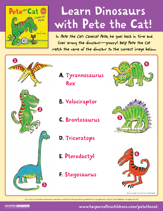 Pete the Cat Cavecat Pete: Matching