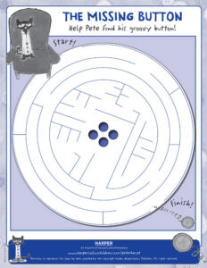Pete the Cat and His Four Groovy Buttons: Maze