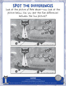 Pete the Cat and His Four Groovy Buttons: Spot the Difference