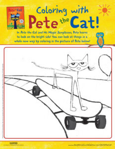 Pete the Cat and His Magic Sunglasses: Coloring