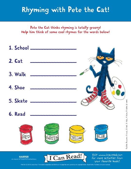 Pete the Cat: Rhyming