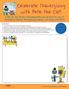 Pete the Cat The First Thanksgiving: Drawing