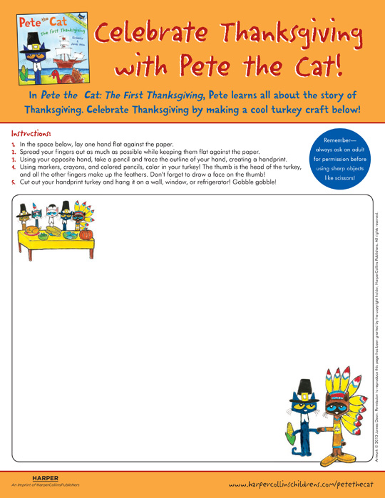 Pete the Cat The First Thanksgiving: Drawing