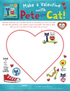 Pete the Cat Valentine’s Day is Cool: Card