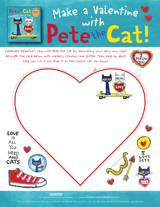 Pete the Cat Valentine’s Day is Cool: Card