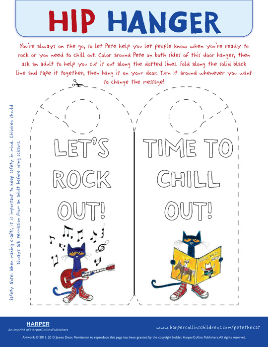 Pete the Cat The Wheels on the Bus: Door Hanger