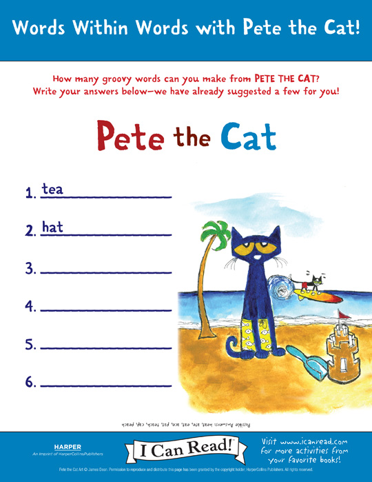 Pete the Cat: Words Within Words