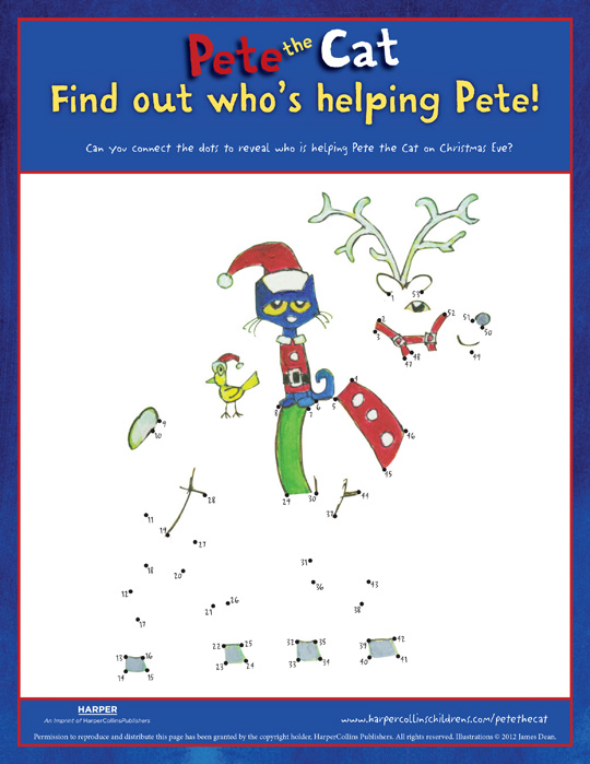 Pete the Cat Saves Christmas: Connect the Dots