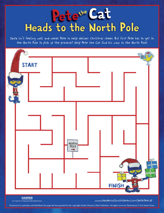 Pete the Cat Saves Christmas: Maze