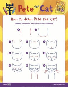 How to draw Pete the Cat!