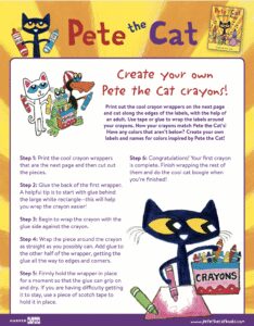 Create your own Pete the Cat crayons!