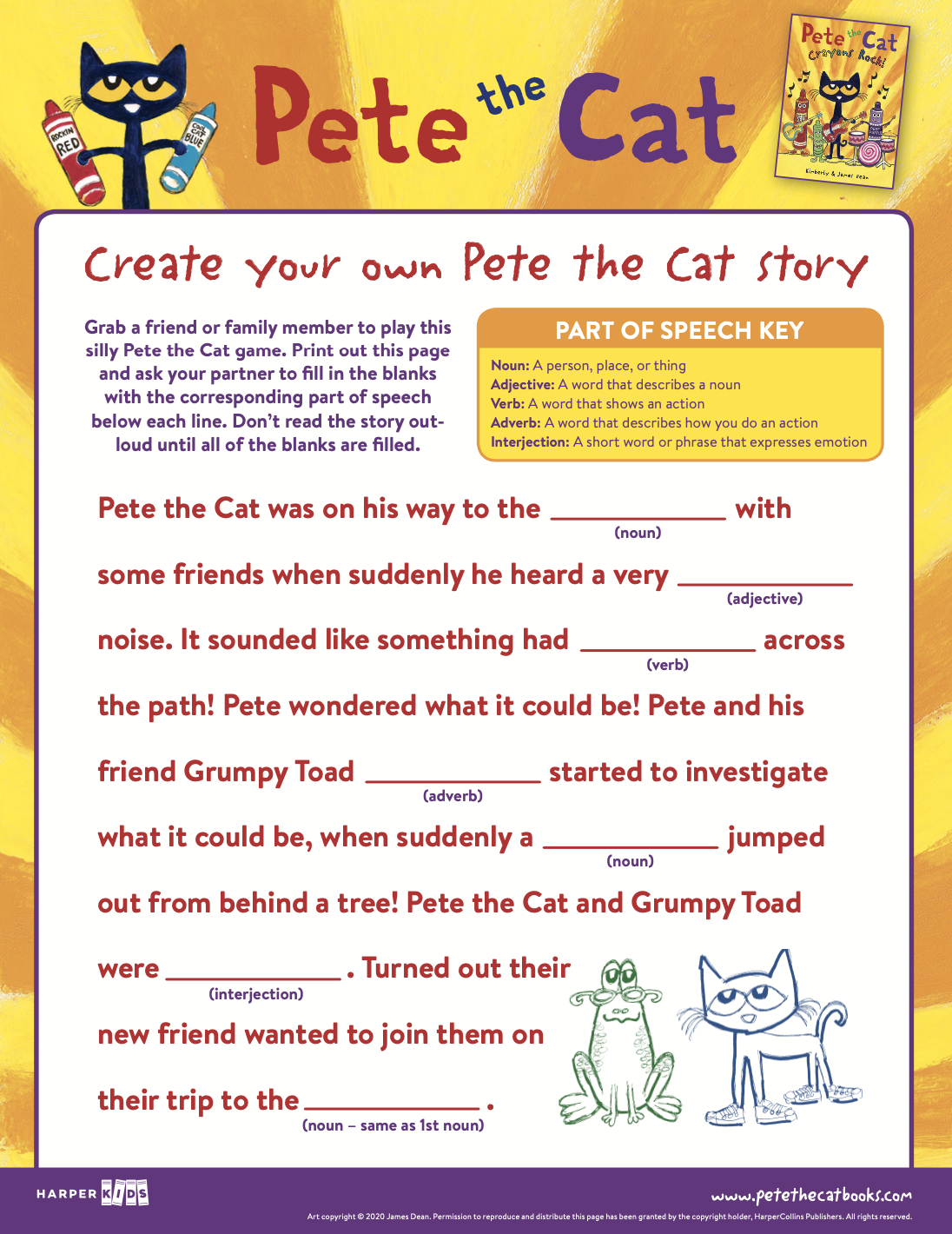 Create your own Pete the Cat story