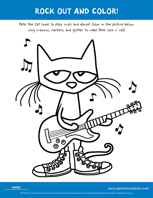 Rock Out and Color with Pete the Cat!